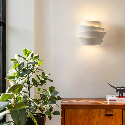 UniqGleam Wandlamp - Geometrische Wandlampe aus Metall - Dekorative Wandleuchten LED Innen