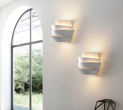 UniqGleam Wandlamp - Geometrische Wandlampe aus Metall - Dekorative Wandleuchten LED Innen
