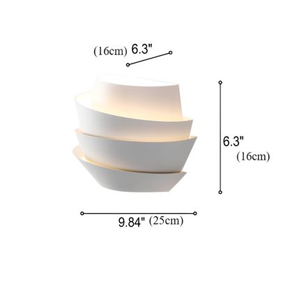 UniqGleam Wandlamp - Geometrische Wandlampe aus Metall - Dekorative Wandleuchten LED Innen