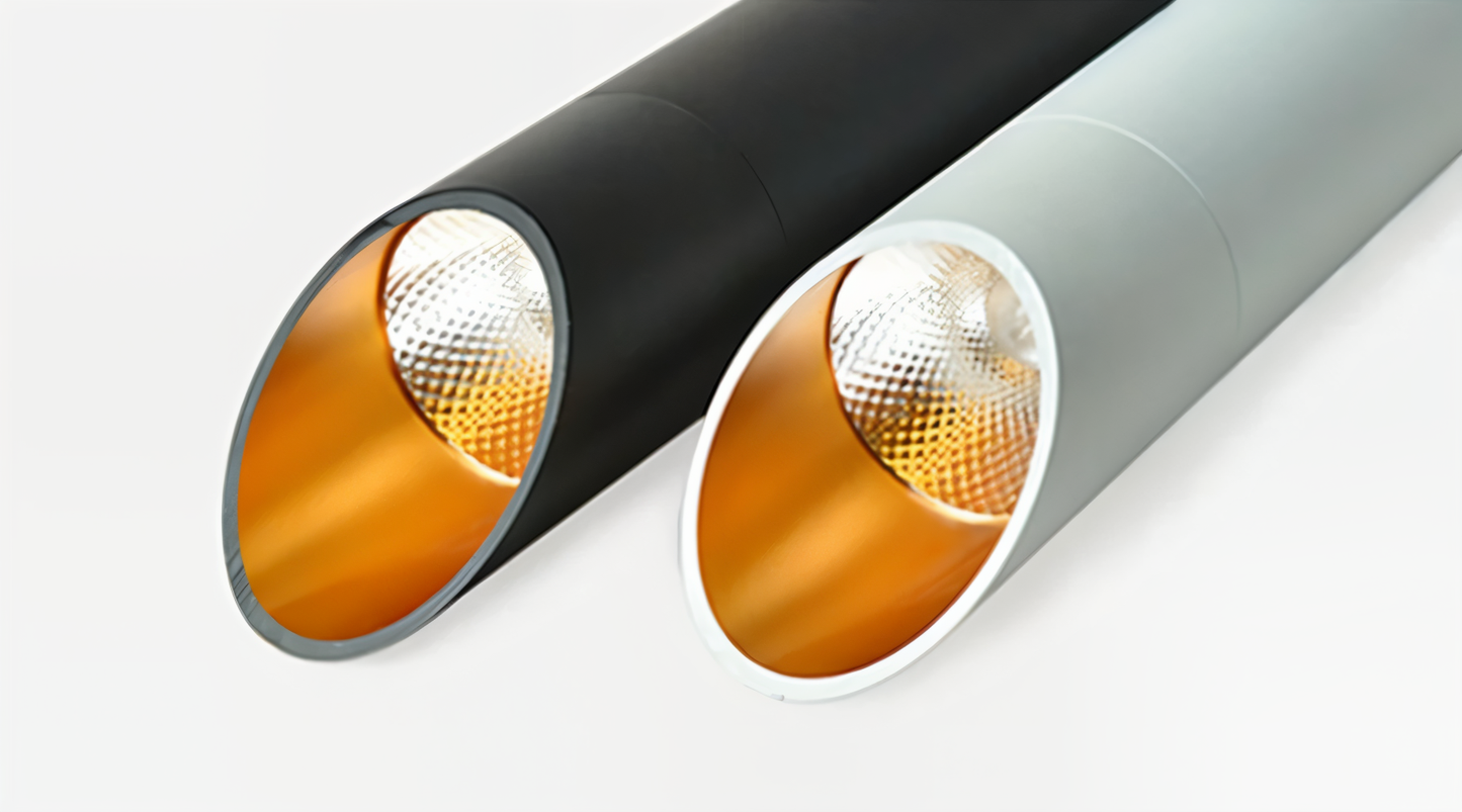 Uniqlux Tube Pendelleuchte - Moderne Schwarz/Weiß Aluminium LED Hängelampe