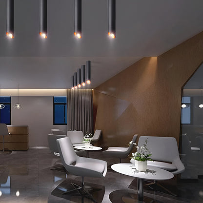 Uniqlux Tube Pendelleuchte - Moderne Schwarz/Weiß Aluminium LED Hängelampe