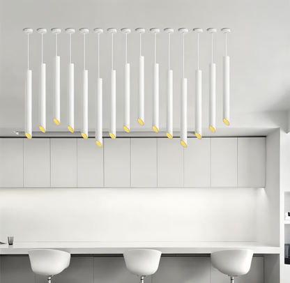 Uniqlux Tube Pendelleuchte - Moderne Schwarz/Weiß Aluminium LED Hängelampe