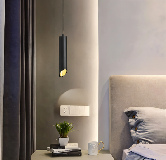 Uniqlux Tube Pendelleuchte - Moderne Schwarz/Weiß Aluminium LED Hängelampe