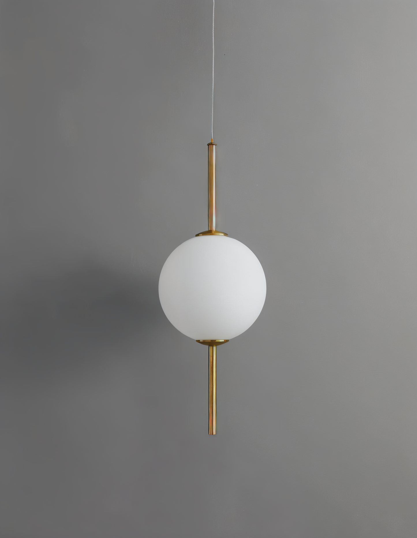 VertiGlobe Pendelleuchte - Vertical String mit Milchglaskugel Design Hängelampe