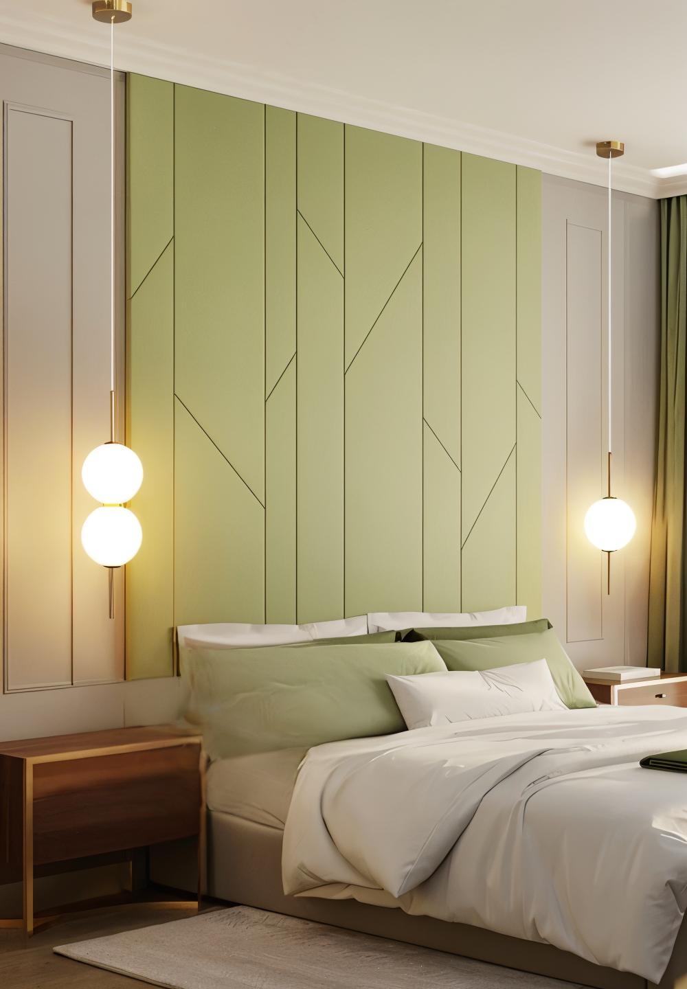 VertiGlobe Pendelleuchte - Vertical String mit Milchglaskugel Design Hängelampe