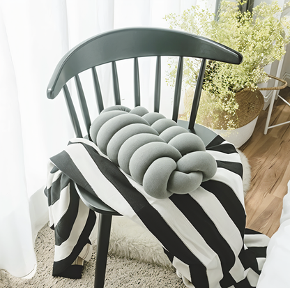 VividKnot - Baumwolle Gestrickt Deko Kissen für Sofa & Stuhl Bliss