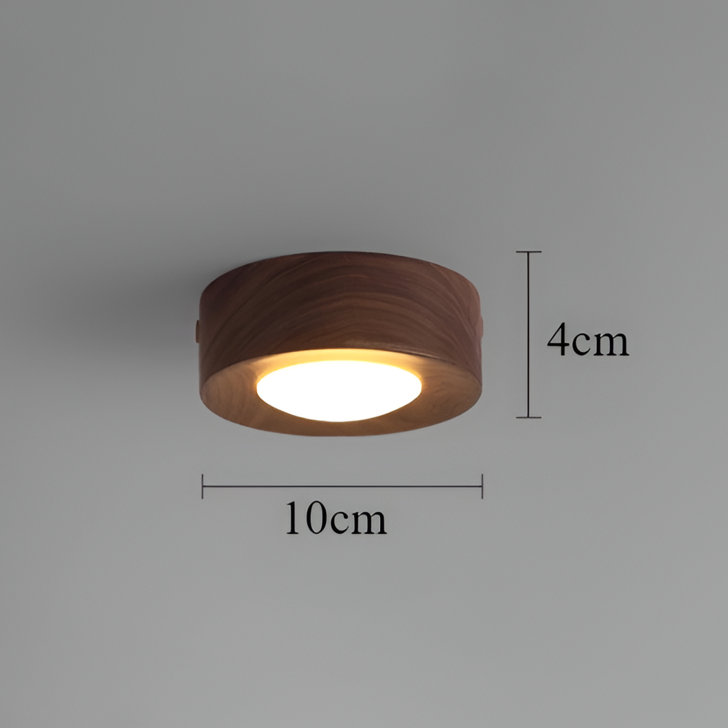 Walnuss Holz Moderne LED Deckenlampe für Zuhause und Büro Dekor