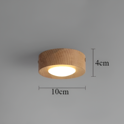 Walnuss Holz Moderne LED Deckenlampe für Zuhause und Büro Dekor