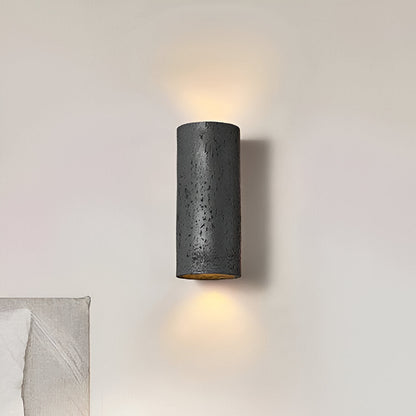 Zylinder Tube Wandleuchte - Wabi Sabi Stein Wandleuchte - Wandstrahler LED Beleuchtung