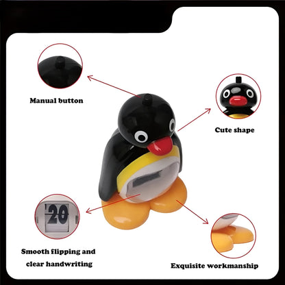 B/W Hue Penguin Kalender - Charmante Tischdekoration und Funktioneller Datums-Tracker