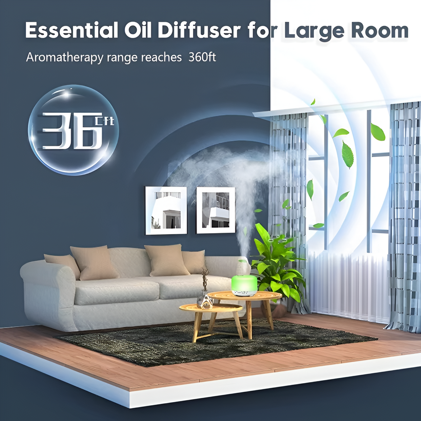 Buntfarbiger Aroma-Diffuser mit Bluetooth-Lautsprecher und Luftbefeuchter-Funktion
