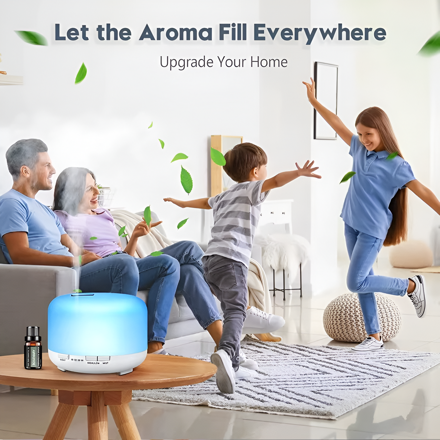 Buntfarbiger Aroma-Diffuser mit Bluetooth-Lautsprecher und Luftbefeuchter-Funktion