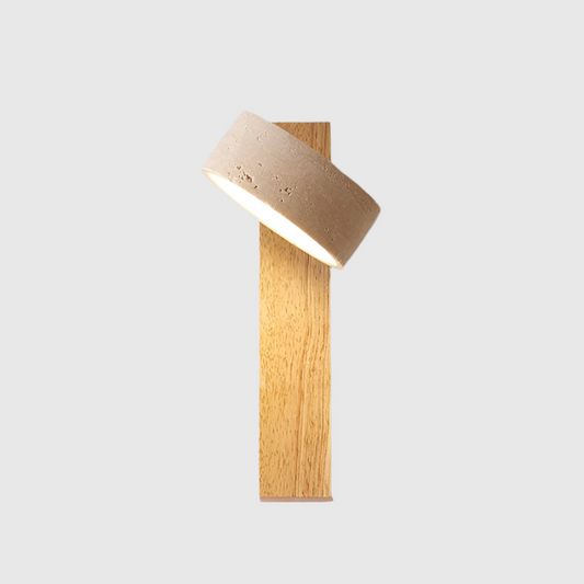 Wandleuchte Wabi Sabi – Minimalistische Beleuchtung aus Stein und Holz