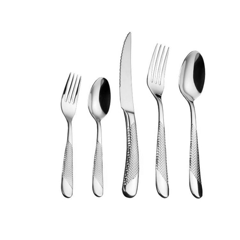 Ferran Elegance – Luxuriöses Edelstahlbesteckset mit diagonaler Textur (24/30/48/60-teilig)