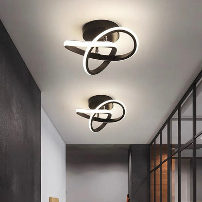Deckenleuchte mit LED schwarzem Metallrahmen