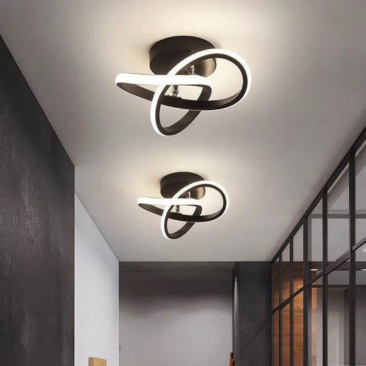 Deckenleuchte mit LED schwarzem Metallrahmen