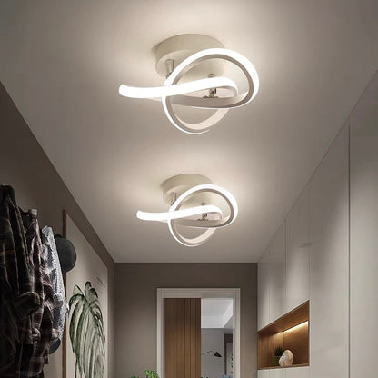 Deckenleuchte mit LED schwarzem Metallrahmen