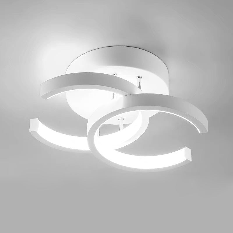 Deckenleuchte mit LED schwarzem Metallrahmen