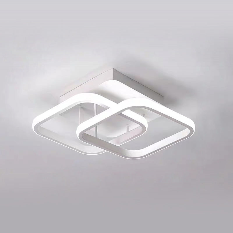 Deckenleuchte mit LED schwarzem Metallrahmen