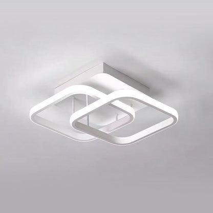 Deckenleuchte mit LED schwarzem Metallrahmen