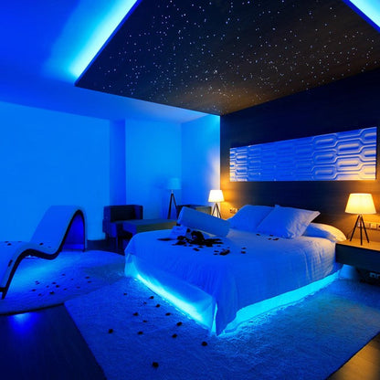 Lebendige RGB LED Streifenlichter - Bluetooth anpassbarer Farbwechsel-Lichtstreifen für die Wohnkultur