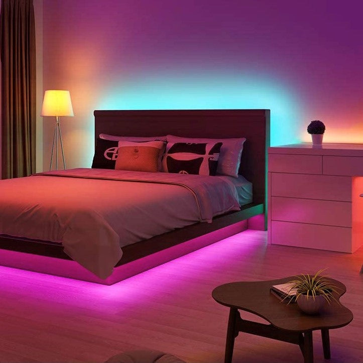 Lebendige RGB LED Streifenlichter - Bluetooth anpassbarer Farbwechsel-Lichtstreifen für die Wohnkultur