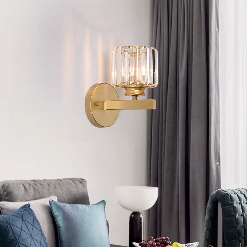 Kristallglas-Wandleuchte mit modernem Armdesign