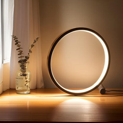 Halo Glo Lampe – minimalistische dimmbare runde LED-Tischlampe