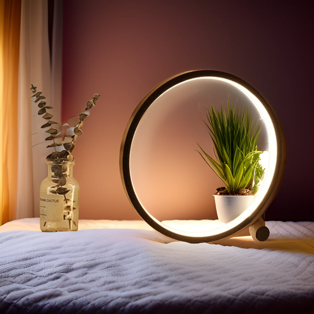 Garduru Minimalistische Dimmbare Runde Tischlampe - RumiLight
