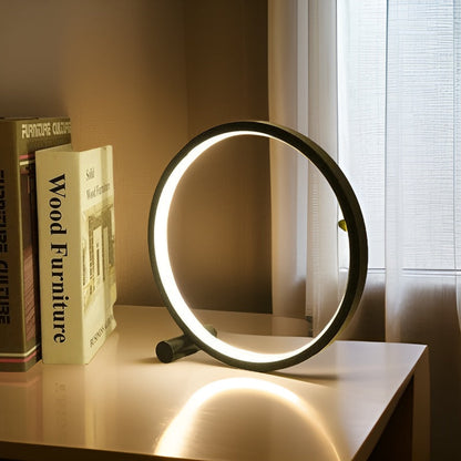 Halo Glo Lampe – minimalistische dimmbare runde LED-Tischlampe