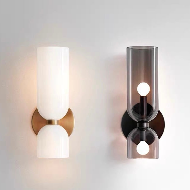 Glas Wandlampe Mit Doppel-Lampe-Design