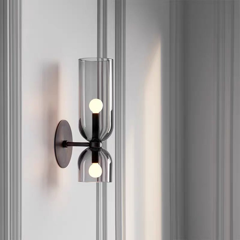 Glas Wandlampe Mit Doppel-Lampe-Design