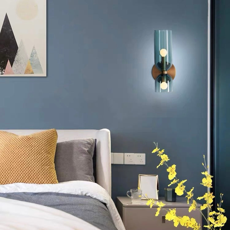 Glas Wandlampe Mit Doppel-Lampe-Design