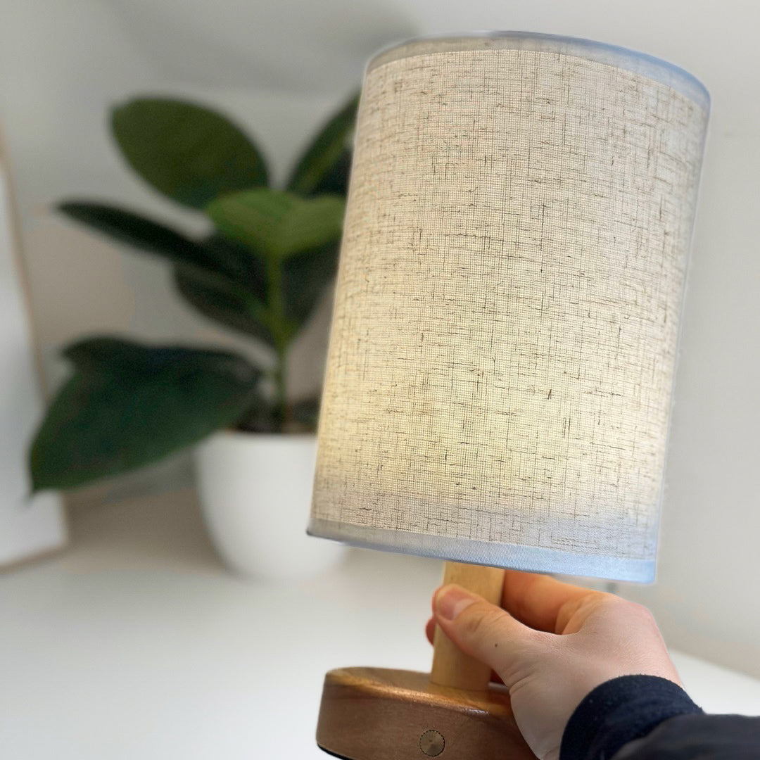 Nordische Leinen Tischlampe