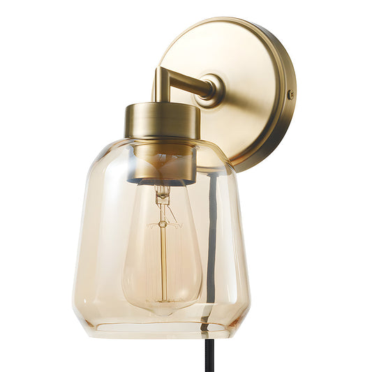 Industrielle Retro Wandlampe mit Stecker – Vintage Innenwandleuchte für Wohnzimmer und Schlafzimmer