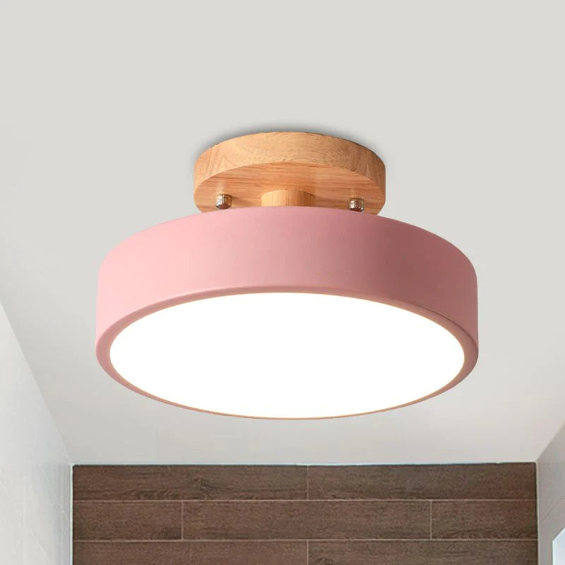LED Deckenleuchte Holz Flush Mount Leuchte