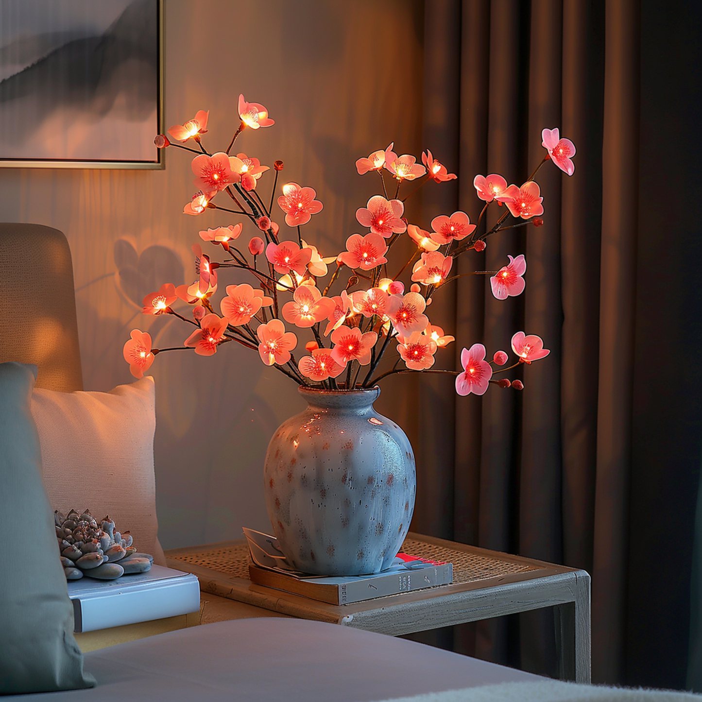 FairyGlow Olivenzweig – Magische LED Tischlampe