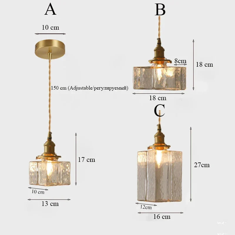 Garduru - Moderne Retro-Hängeleuchte aus Glas