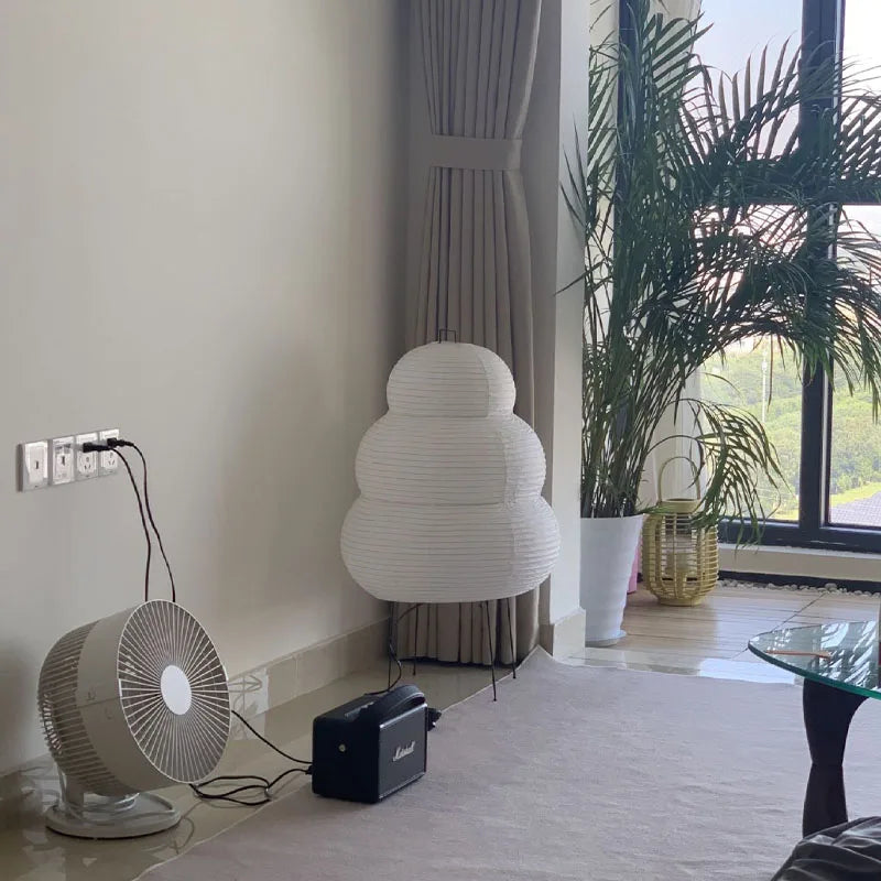Japandi - Kimora Reispapier-Stehlampe