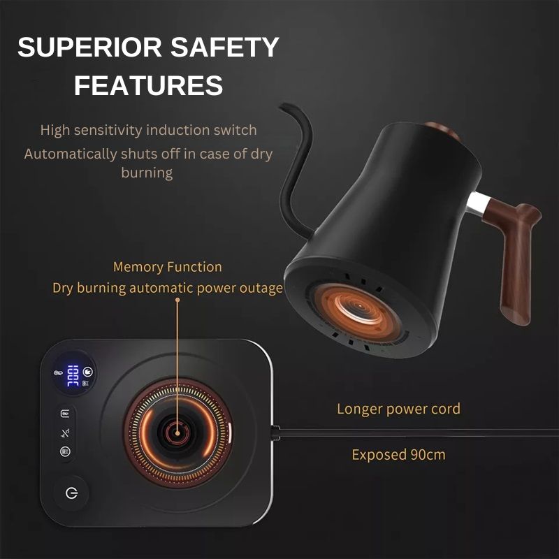 Smart Electric Gooseneck Wasserkocher mit Temperaturkontrolle