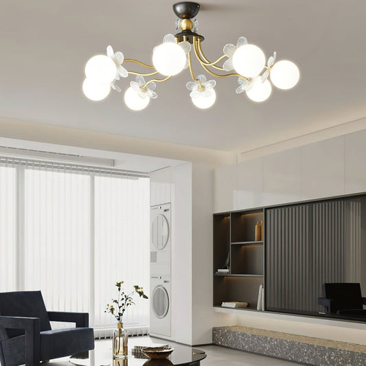 Blumen Glass Chandelier für elegante Wohnkultur und Bürobeleuchtung