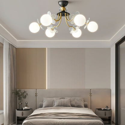 Blumen Glass Chandelier für elegante Wohnkultur und Bürobeleuchtung