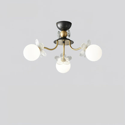 Blumen Glass Chandelier für elegante Wohnkultur und Bürobeleuchtung