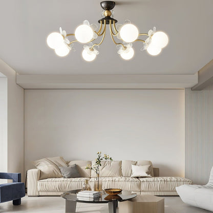 Blumen Glass Chandelier für elegante Wohnkultur und Bürobeleuchtung