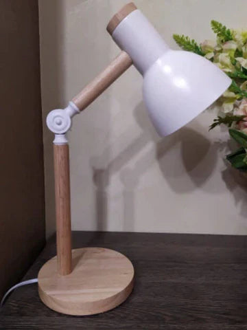 Royallure Holz Nordic Tischlampe - Verstellbar, Minimalistisches Design, E26/E27 Fassung
