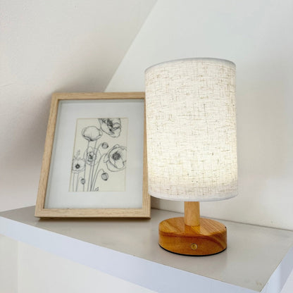 Nordische Leinen Tischlampe