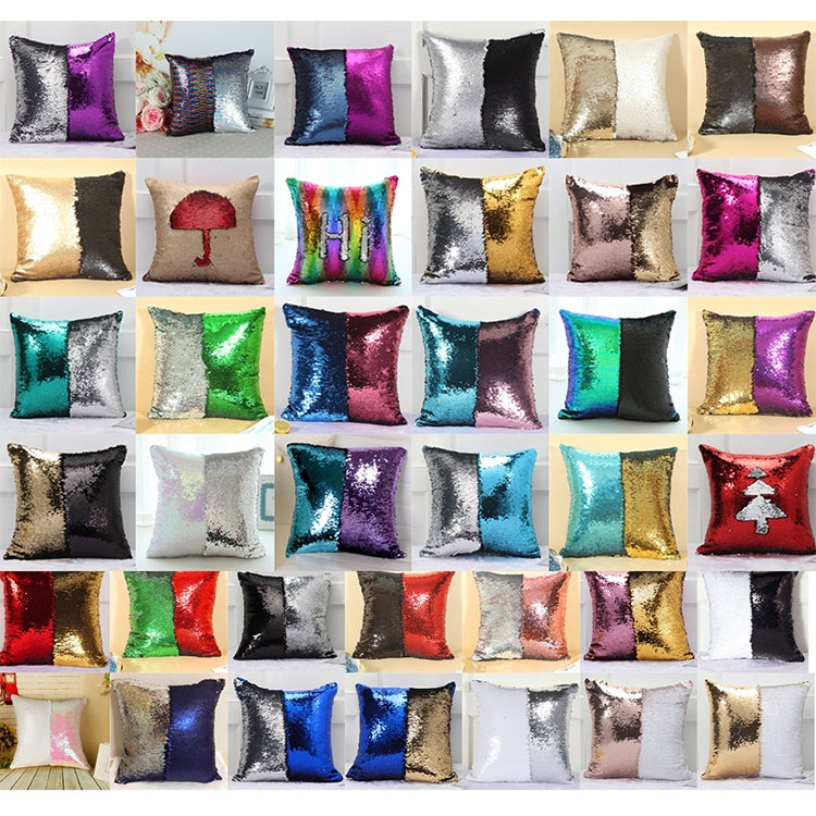 Kissenbezug mit Doppelter Paillette – Glänzendes Schwarz & Gold – Luxuriös & Komfortabel