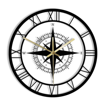 Garduru Zeit: Elegante Kompass Wanduhr für stilvolle Räume