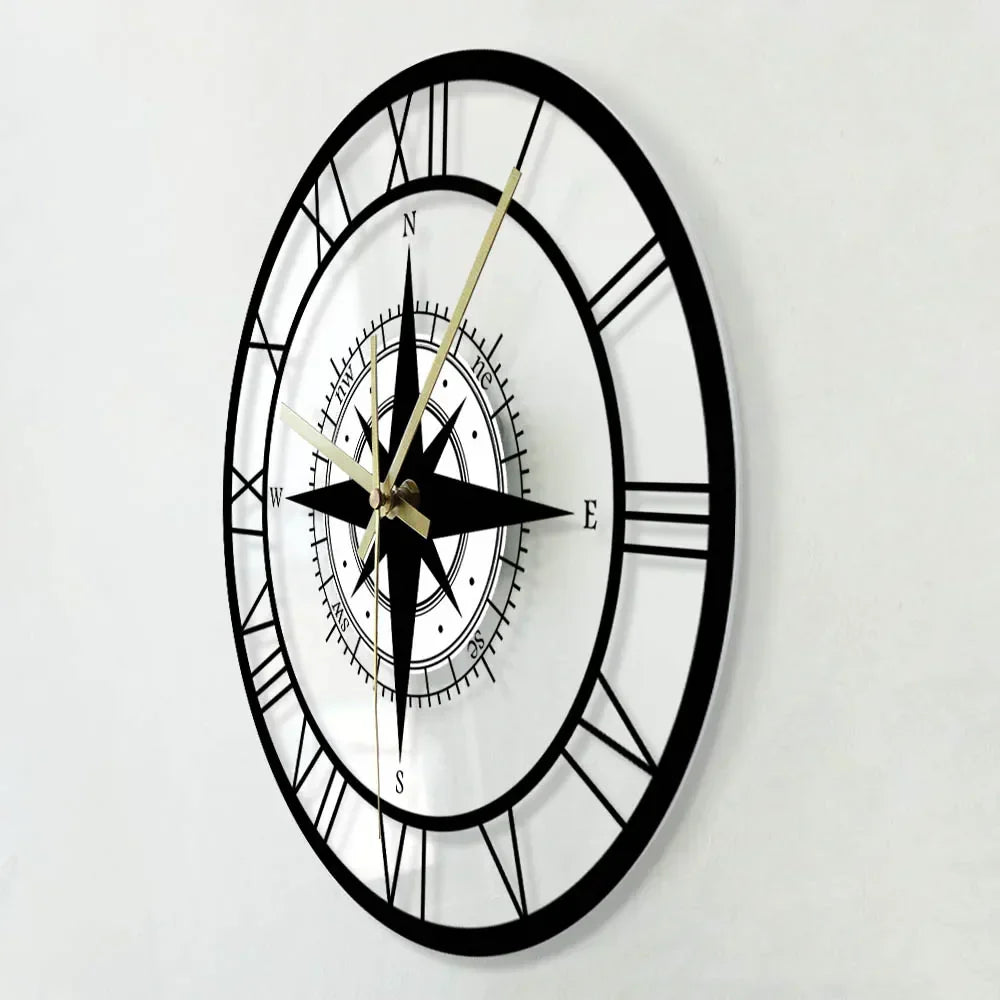 Garduru Zeit: Elegante Kompass Wanduhr für stilvolle Räume