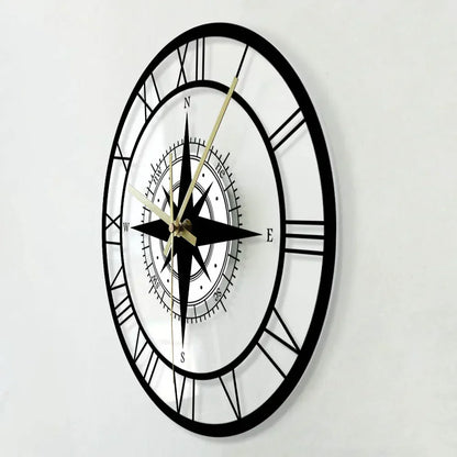 Garduru Zeit: Elegante Kompass Wanduhr für stilvolle Räume